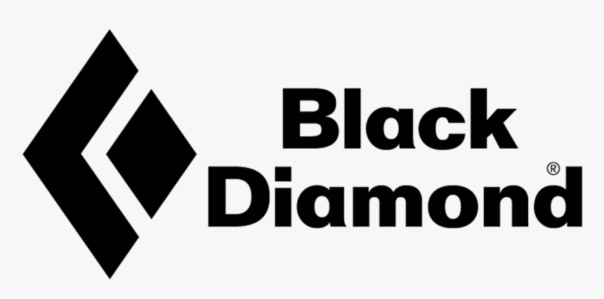 A black diamond logo on a white background.